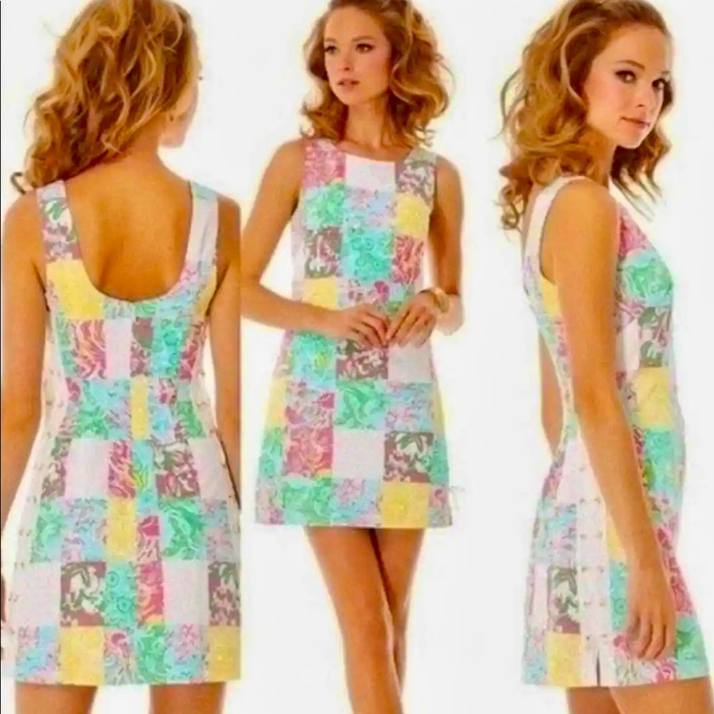 Lilly Pulitzer, Multi State Patch Patchwork Print… - image 1